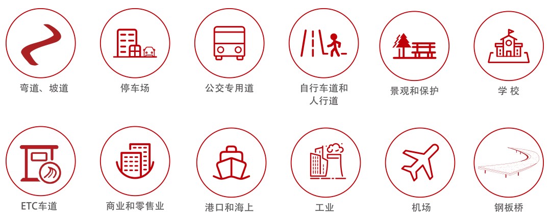 彩色陶瓷颗粒防滑路面铺装_应用场景