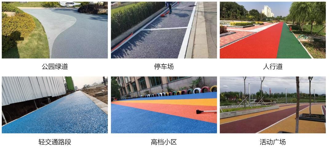 彩色抗滑磨耗层路面_应用场景