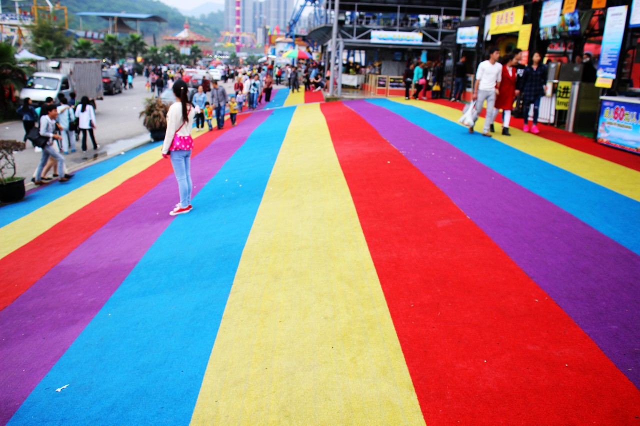 彩色抗滑磨耗层路面_案例推荐_图虫创意-131648882324156760